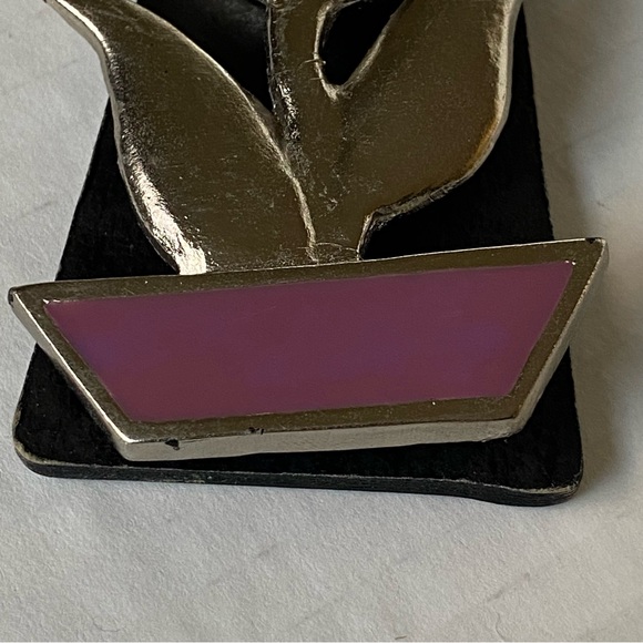 Ashleigh Manor Frame Enameled Tulip Flower Picture Size 1” X 2” Orange Pink - Picture 7 of 16